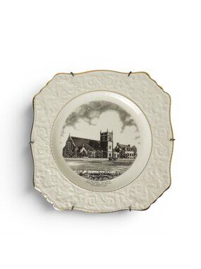 Vintage Royal Winton Grimwades St Peter’s Church Mount Royal Square Plate